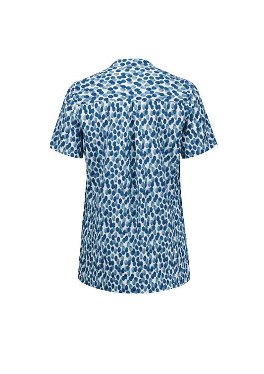 Biz Collection CS450LS Florence Womens Stardust Print Tunic in Navy - back view