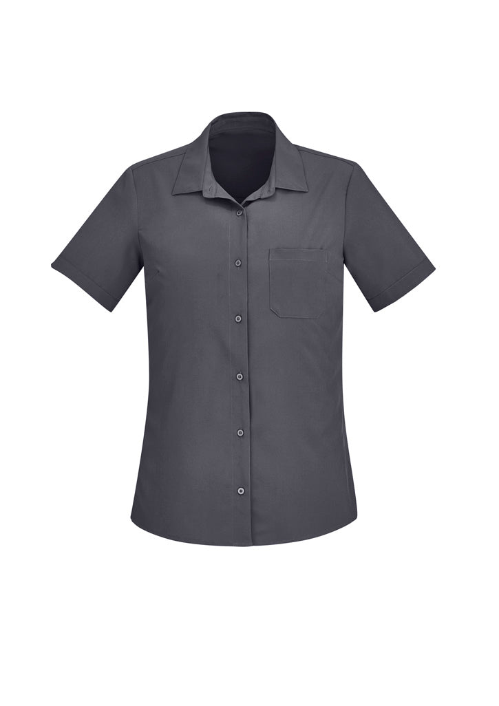 Womens Florence Plain Short Sleeve Shirt - CS947LS - biz-care-5