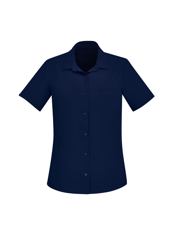Womens Florence Plain Short Sleeve Shirt - CS947LS - biz-care-1