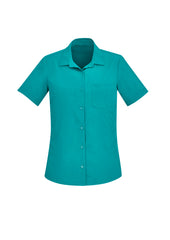Womens Florence Plain Short Sleeve Shirt - CS947LS - biz-care-0