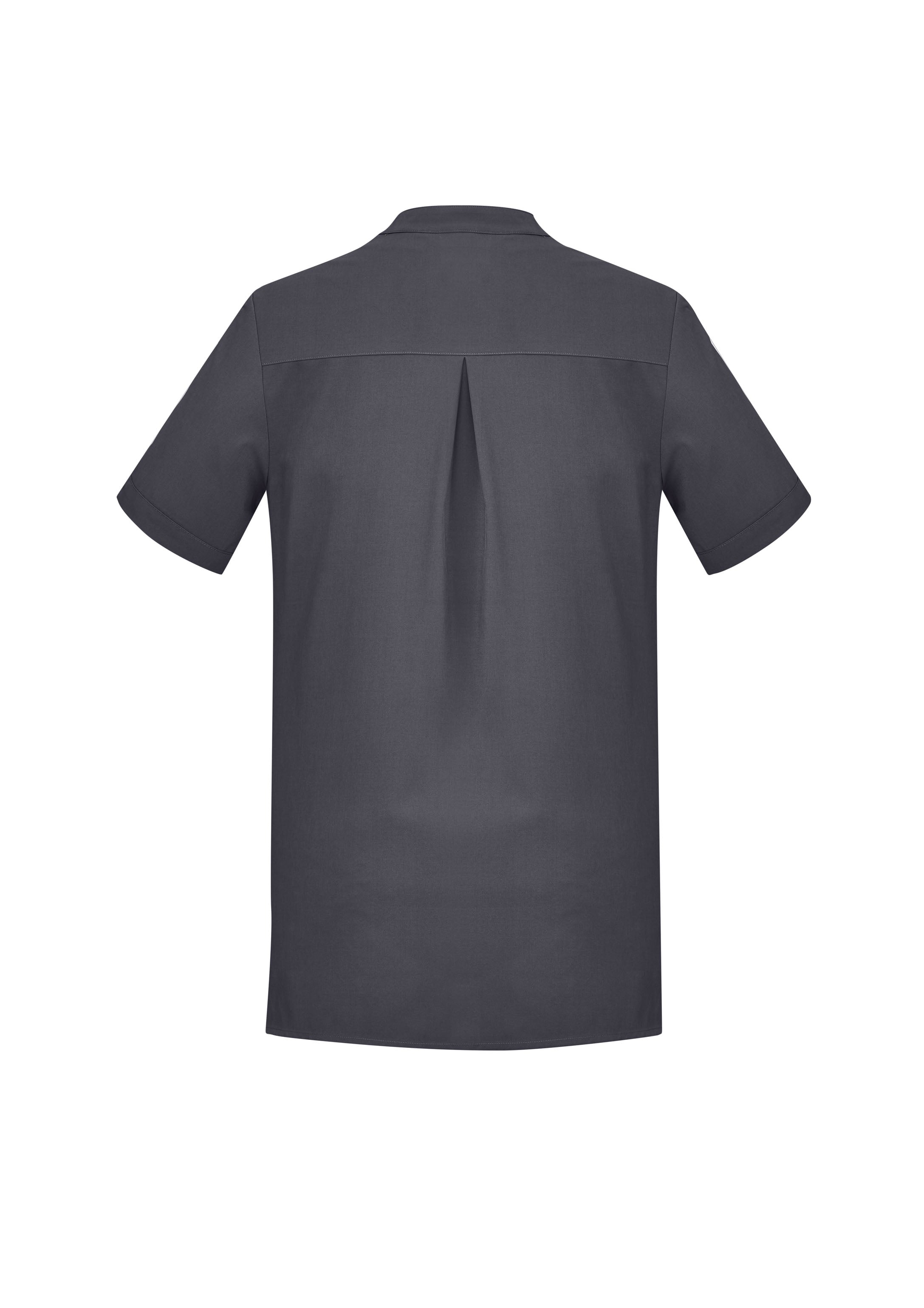 Biz Collection CS949LS Florence Womens Plain Tunic in Charcoal - back view