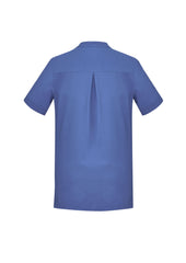 Biz Collection CS949LS Florence Womens Plain Tunic in Mid Blue - back view