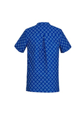Biz Collection CS950LS Florence Womens Daisy Print Tunic in Electric Blue - back view