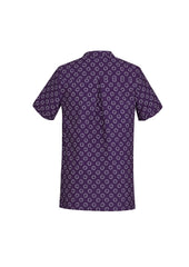 Biz Collection CS950LS Florence Womens Daisy Print Tunic in Purple - back view