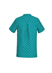 Biz Collection CS950LS Florence Womens Daisy Print Tunic in Teal - back view