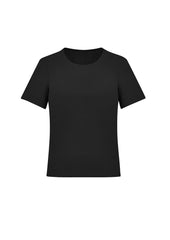 Biz Collection CS952LS Marley Womens Short Sleeve Jersey Top in Black