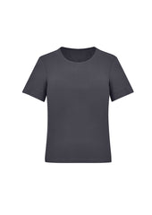 Biz Collection CS952LS Marley Womens Short Sleeve Jersey Top in Charcoal