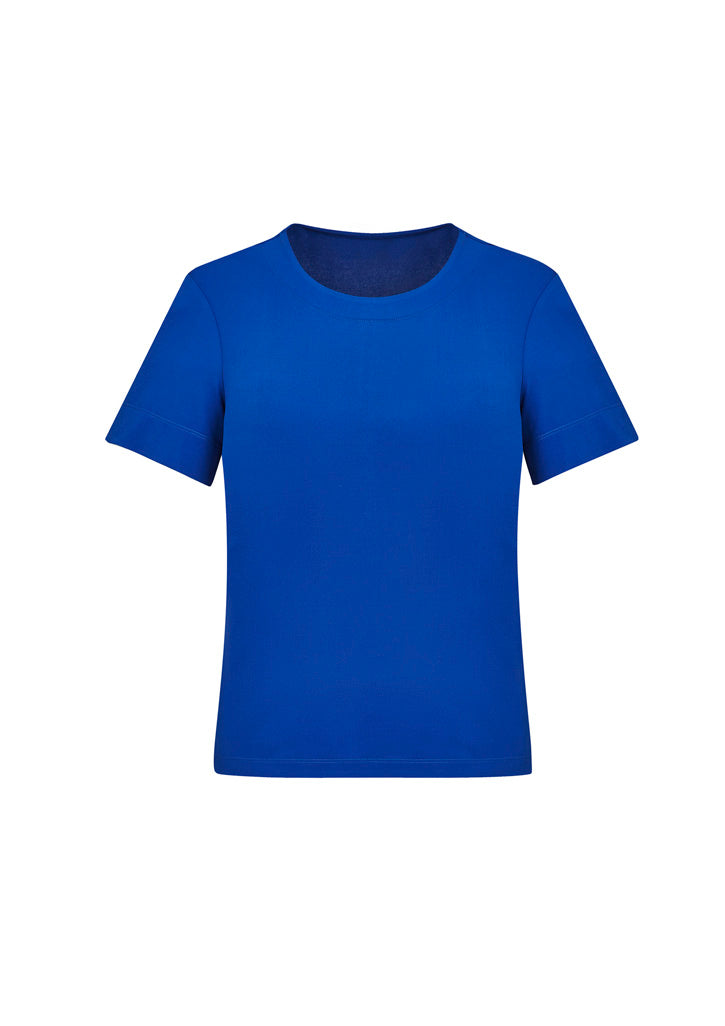 Biz Collection CS952LS Marley Womens Short Sleeve Jersey Top in Electric Blue