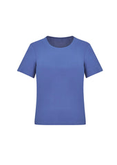 Biz Collection CS952LS Marley Womens Short Sleeve Jersey Top in Mid Blue