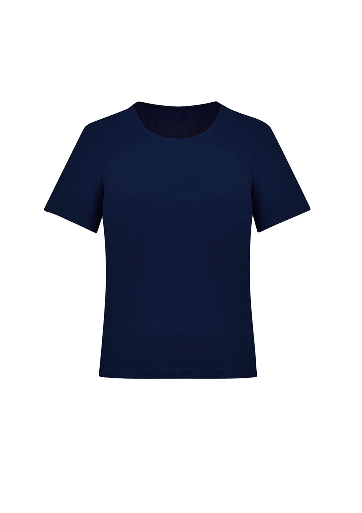 Biz Collection CS952LS Marley Womens Short Sleeve Jersey Top in Navy