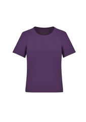 Biz Collection CS952LS Marley Womens Short Sleeve Jersey Top in Purple