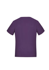 Biz Collection CS952LS Marley Womens Short Sleeve Jersey Top in Purple - back view