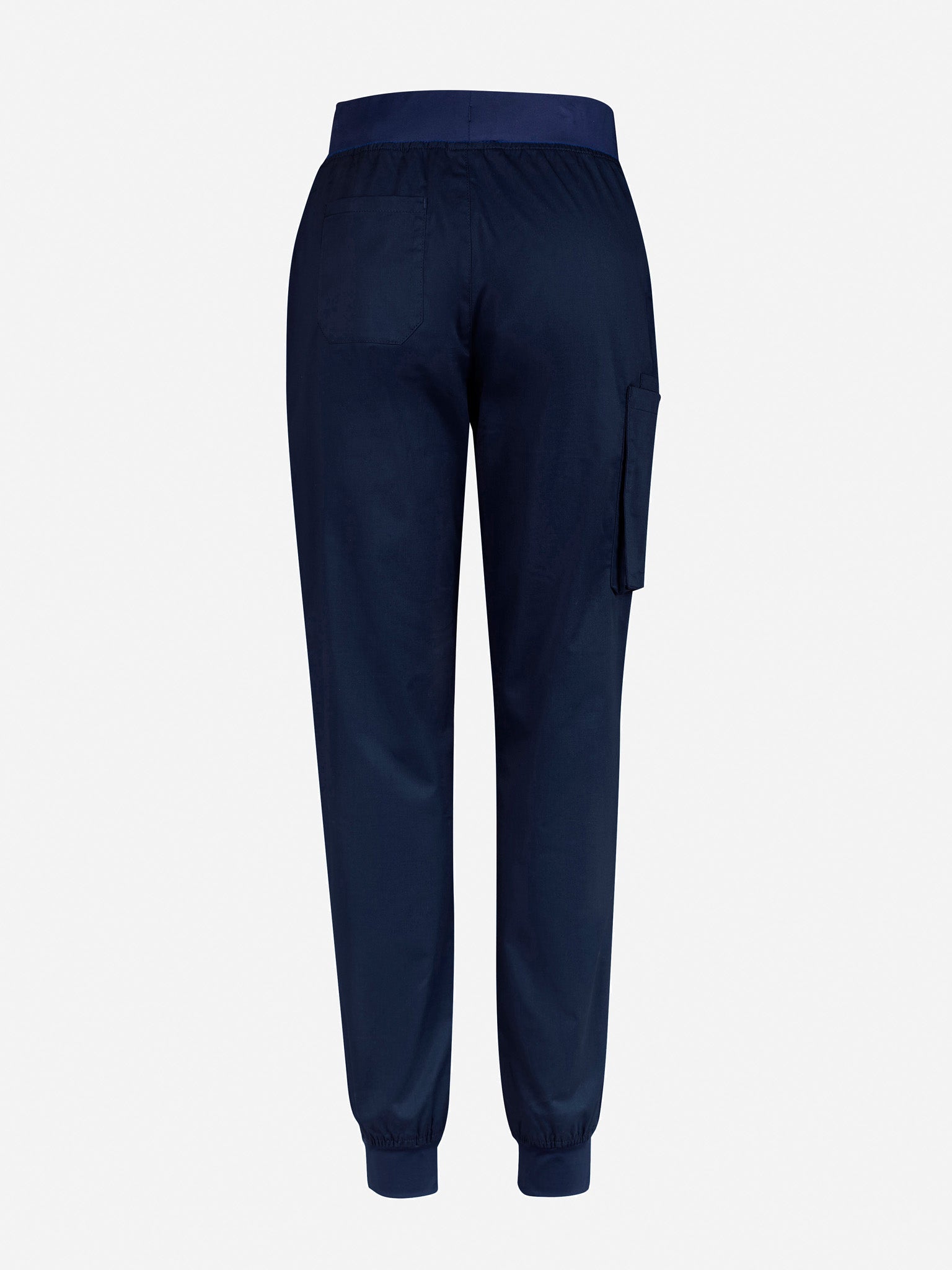 Inaura CSP042LL Riley Womens Slim Leg Jogger Scrub Pant in Midnight Navy - back view