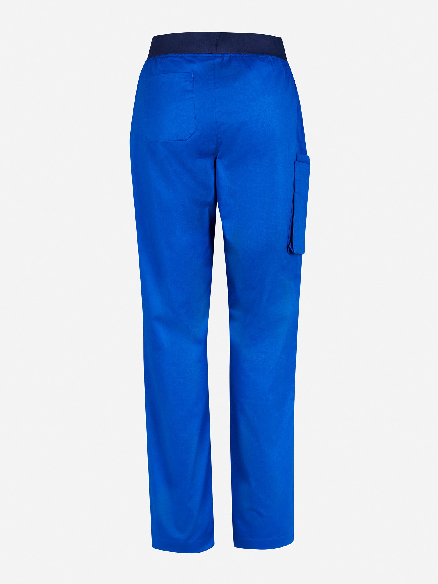 Inaura CSP047LL Riley Womens Straight Leg Scrub Pant in Electric Blue - back view