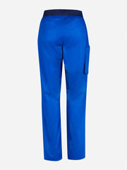 Inaura CSP047LL Riley Womens Straight Leg Scrub Pant in Electric Blue - back view