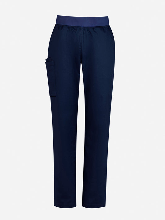 Inaura CSP047LL Riley Womens Straight Leg Scrub Pant in Midnight Navy
