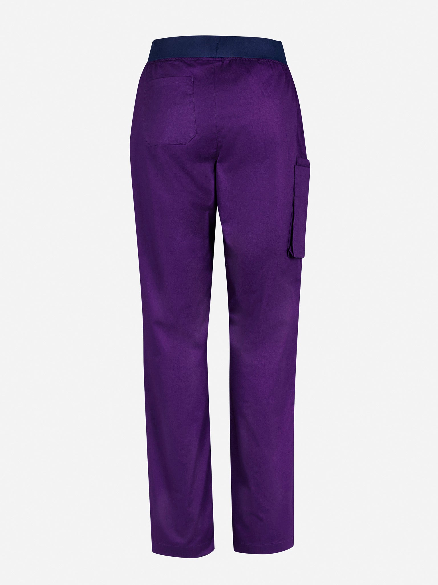 Inaura CSP047LL Riley Womens Straight Leg Scrub Pant in Purple - back view