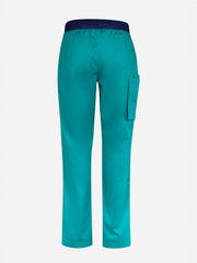 Inaura CSP047ML Riley Mens Straight Leg Scrub Pant in Teal - back view