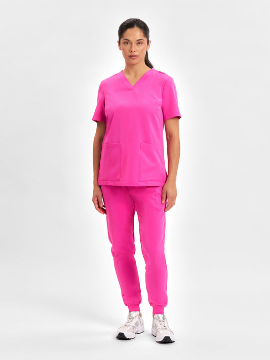 Womens Pink Jogger Scrub Pant - CSP241LL - inaura-0