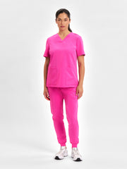 Womens Pink Jogger Scrub Pant - CSP241LL - inaura-0