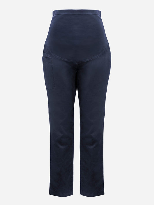 Inaura CSP244LL Rose Womens Maternity Scrub Pant in Midnight Navy