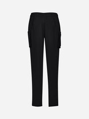 Inaura CSP943LL Avery Womens Slim Leg Scrub Pant in Black - back view