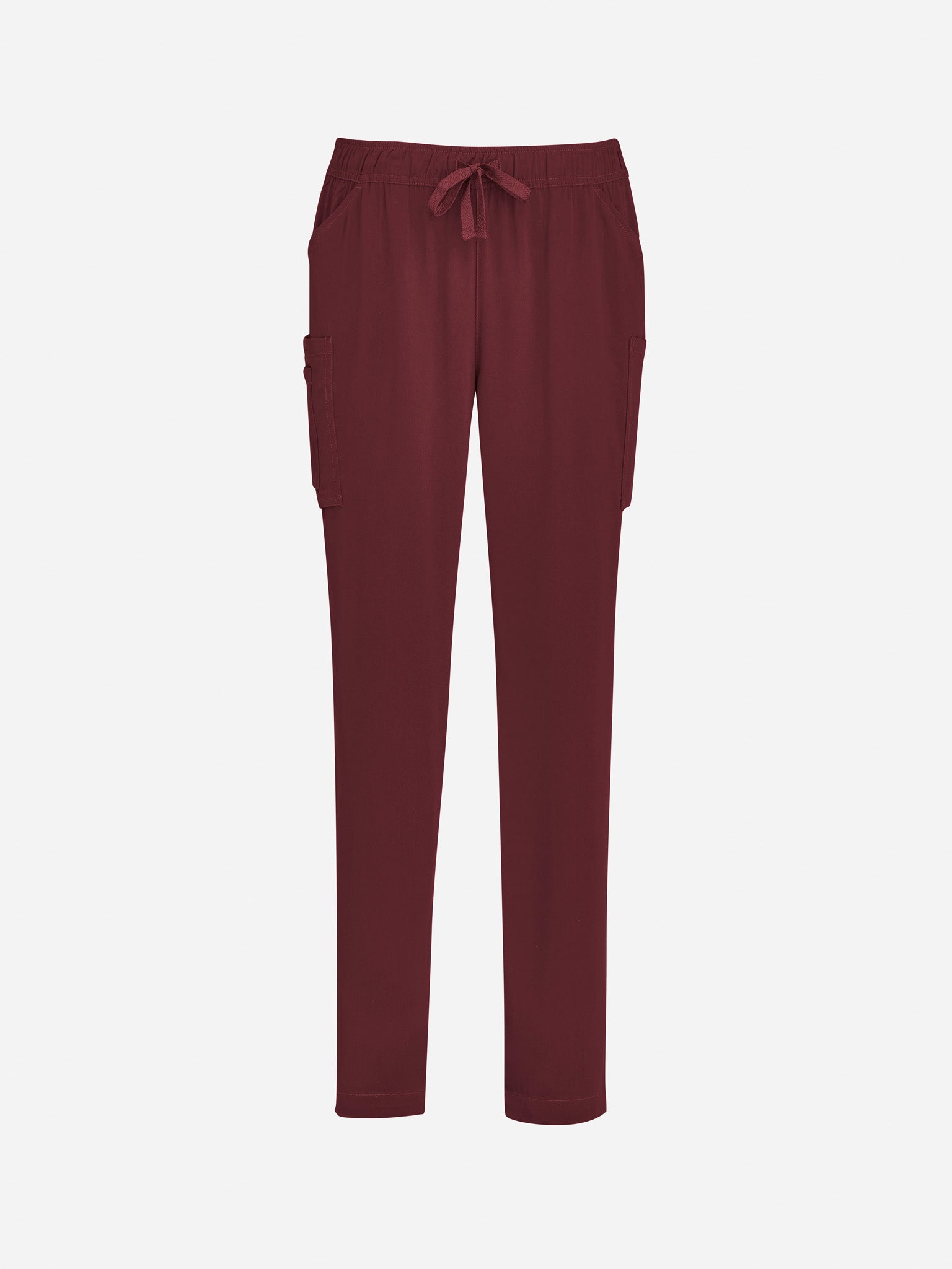 Inaura CSP943LL Avery Womens Slim Leg Scrub Pant in Burgundy