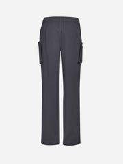 Inaura CSP944LL Avery Womens Straight Leg Scrub Pant in Charcoal - back view