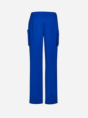 Inaura CSP944LL Avery Womens Straight Leg Scrub Pant in Electric Blue - back view