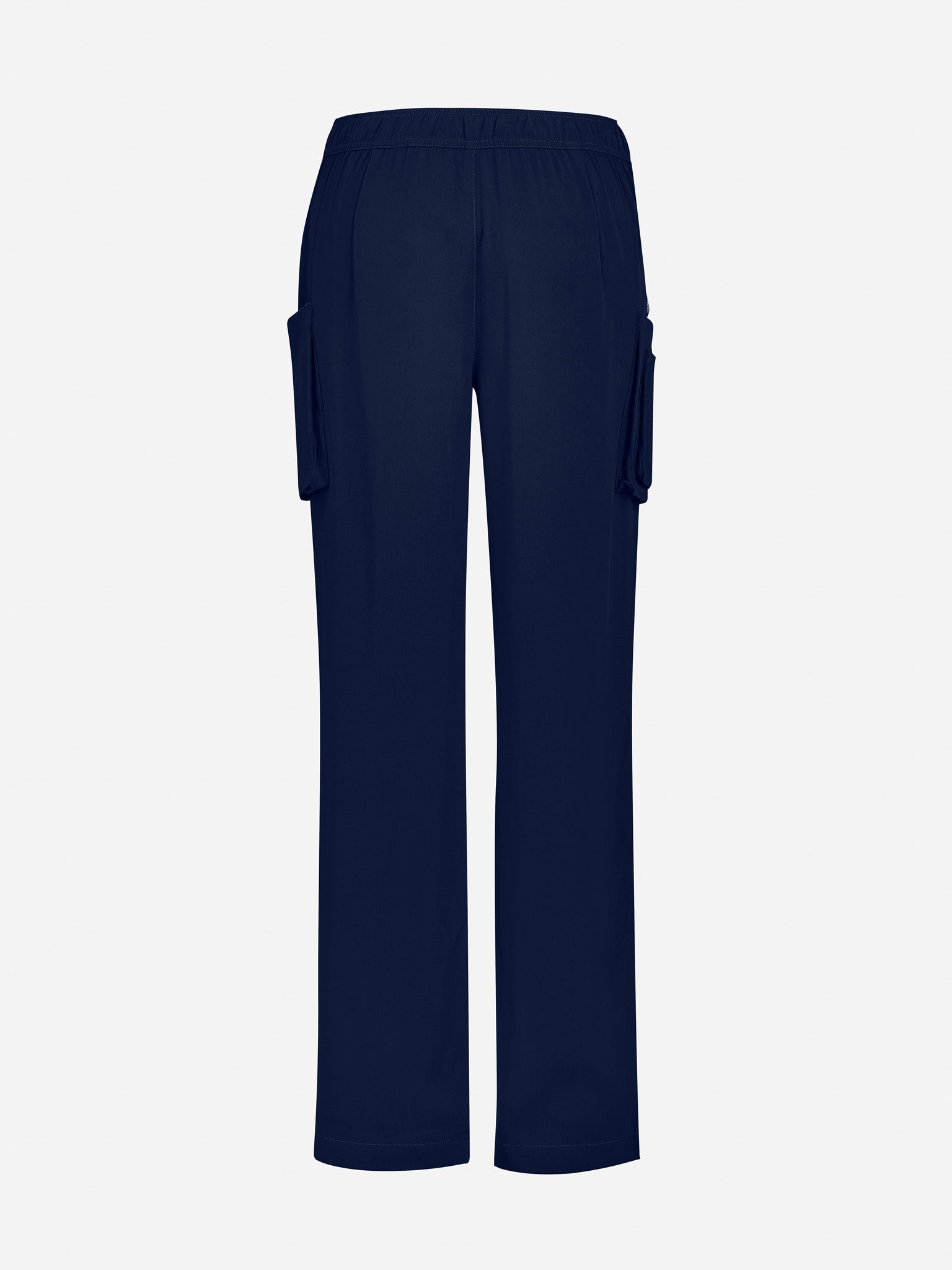 Inaura CSP944LL Avery Womens Straight Leg Scrub Pant in Midnight Navy - back view