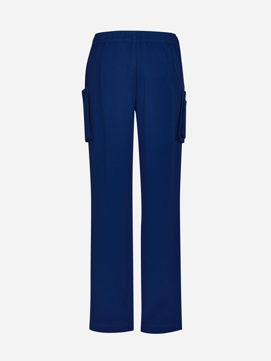 Inaura CSP944LL Avery Womens Straight Leg Scrub Pant in Navy - back view
