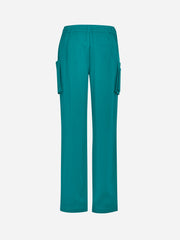 Inaura CSP944LL Avery Womens Straight Leg Scrub Pant in Teal - back view