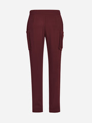 Inaura CSP946ML Avery Mens Straight Leg Scrub Pant in Burgundy - back view