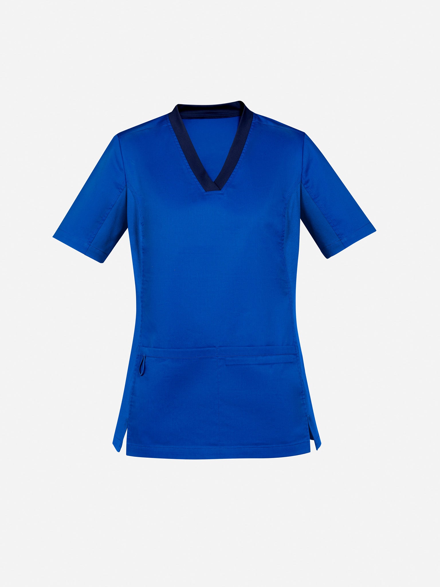 Inaura CST043LS Riley Womens Stretch Scrub Top in Electric Blue