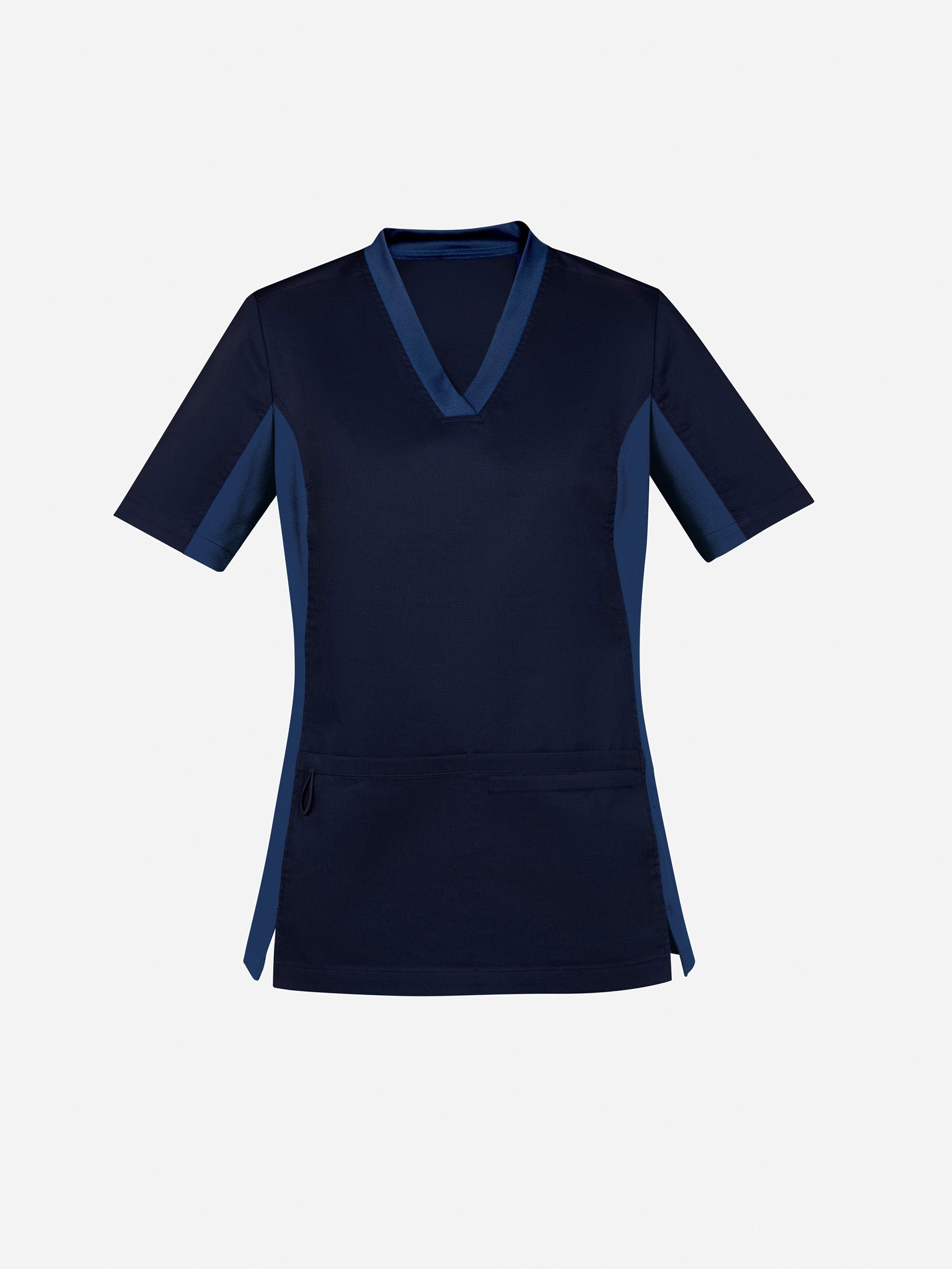 Inaura CST043LS Riley Womens Stretch Scrub Top in Midnight Navy