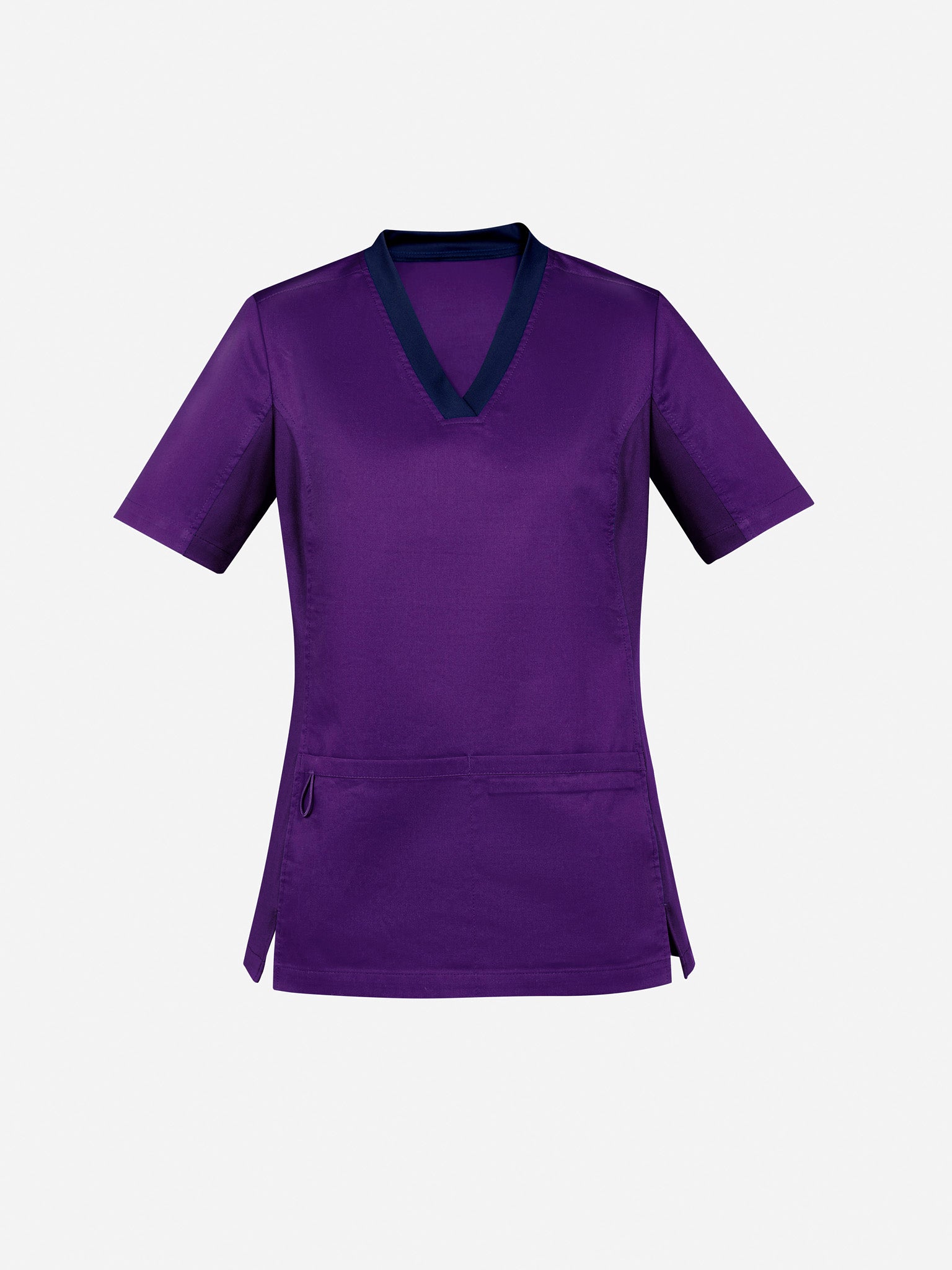 Inaura CST043LS Riley Womens Stretch Scrub Top in Purple