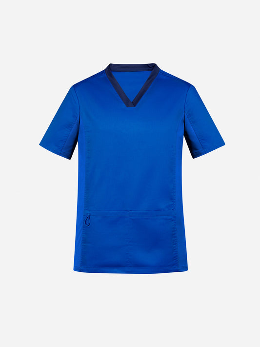 Inaura CST043MS Riley Mens Stretch Scrub Top in Electric Blue