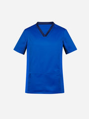 Inaura CST043MS Riley Mens Stretch Scrub Top in Electric Blue