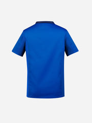 Inaura CST043MS Riley Mens Stretch Scrub Top in Electric Blue - back view