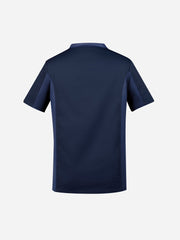 Inaura CST043MS Riley Mens Stretch Scrub Top in Midnight Navy - back view