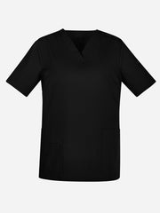 Inaura CST141LS Tokyo Womens Scrub Top in Black
