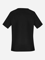 Inaura CST141LS Tokyo Womens Scrub Top in Black - back view