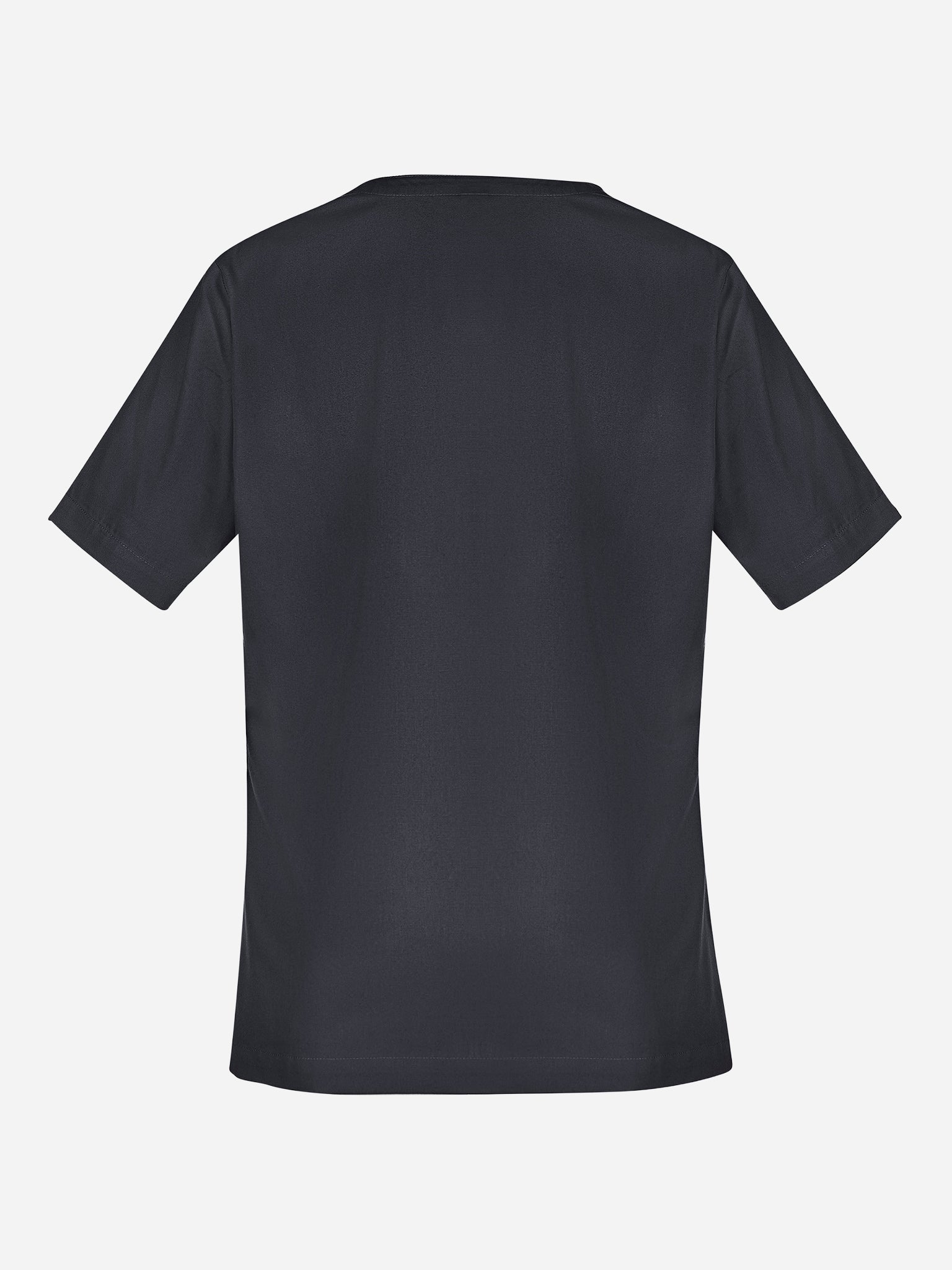 Inaura CST141LS Tokyo Womens Scrub Top in Charcoal - back view
