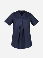 Inaura CST243LS Rose Womens Tunic Scrub Top in Midnight Navy