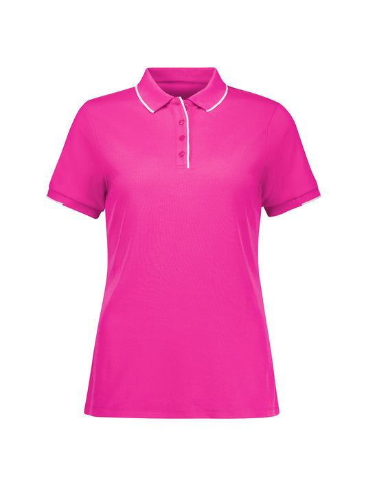 Inaura CST313LS Pink Womens Short Sleeve Polo in Pink