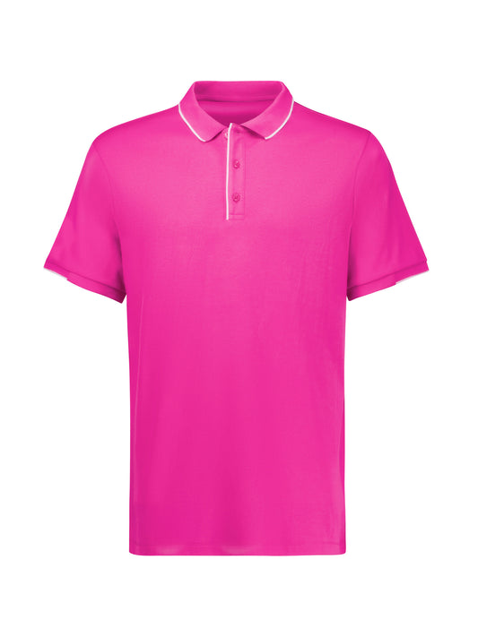 Inaura CST313MS Pink Mens Short Sleeve Polo in Pink