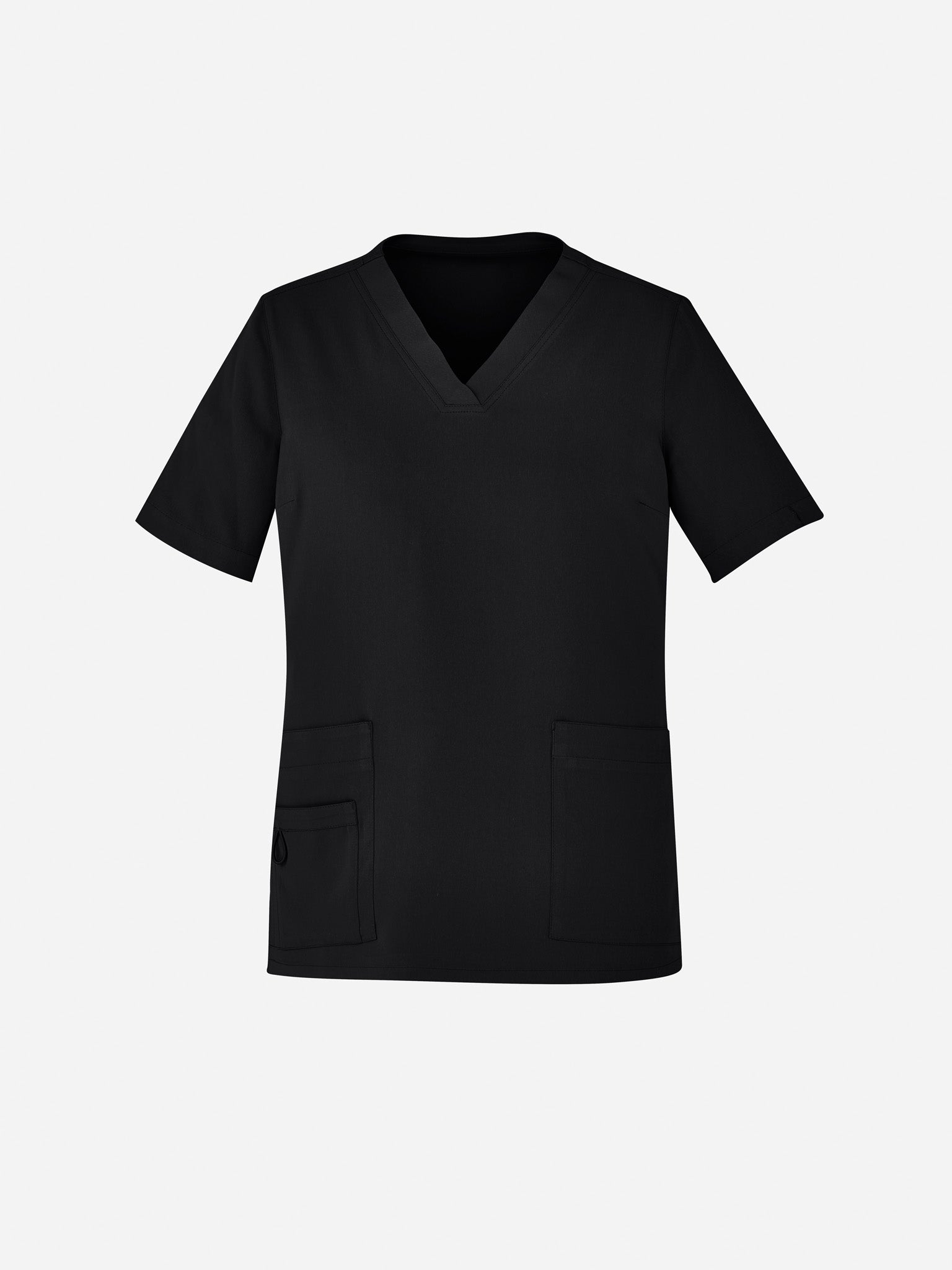 Inaura CST941LS Avery Womens V-Neck Scrub Top in Black