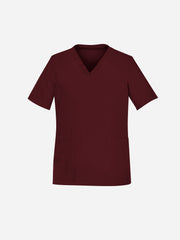 Inaura CST941LS Avery Womens V-Neck Scrub Top in Burgundy