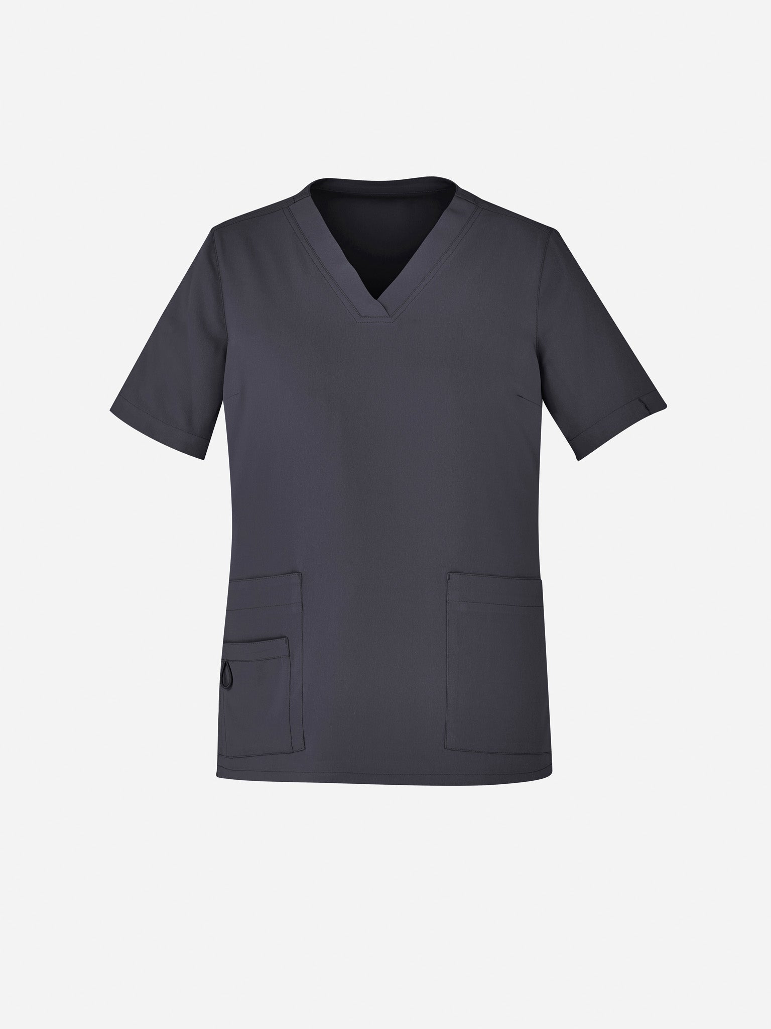 Inaura CST941LS Avery Womens V-Neck Scrub Top in Charcoal