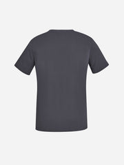 Inaura CST941LS Avery Womens V-Neck Scrub Top in Charcoal - back view
